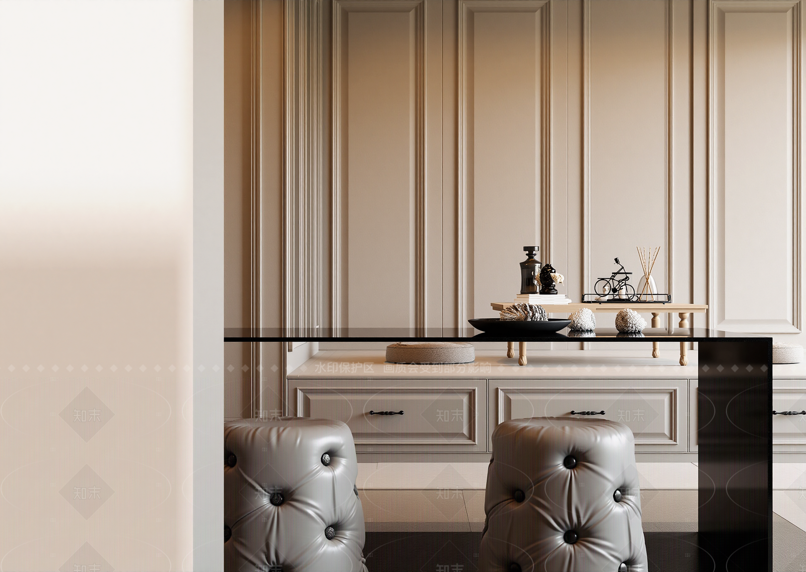 简欧家居餐厅3D模型下载【ID:1214561847】