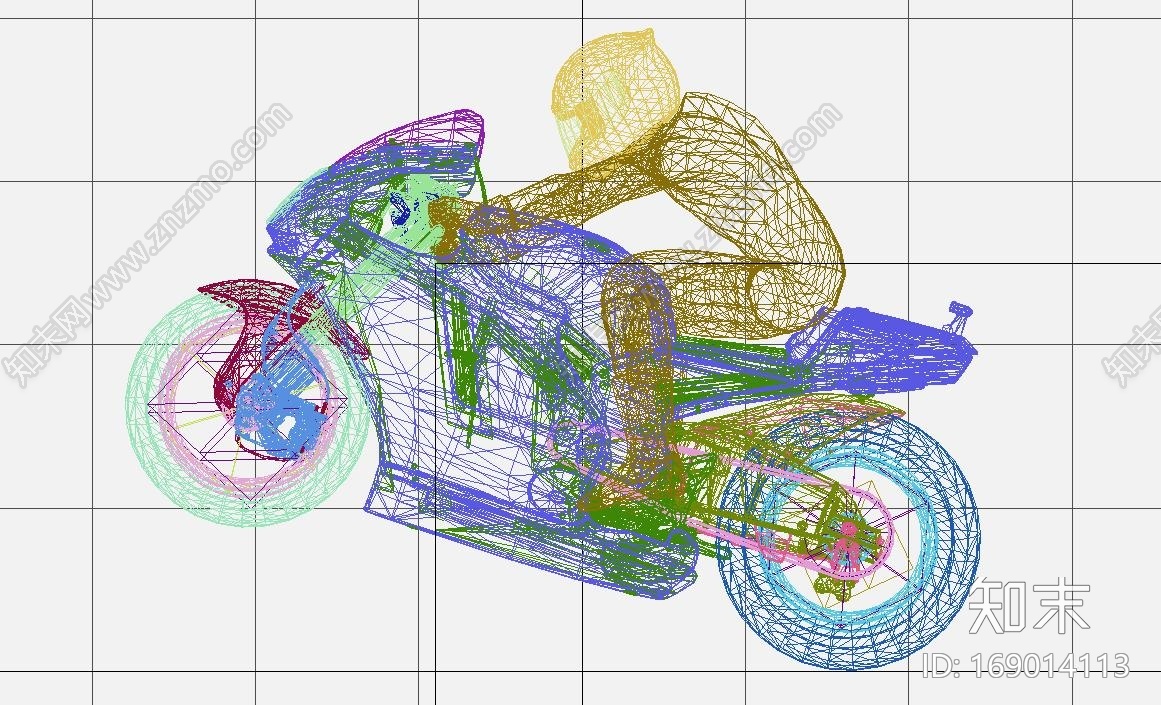 红色骑手红色摩托GP摩托CG模型下载【ID:169014113】
