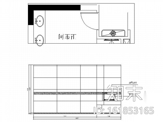 [上海]高档现代简约风格两层别墅室内装修施工图cad施工图下载【ID:161853165】