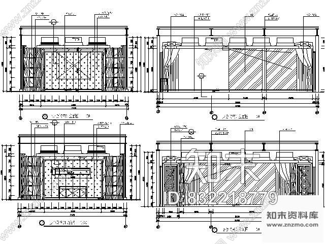 图块/节点酒店会议室立面图cad施工图下载【ID:832218779】