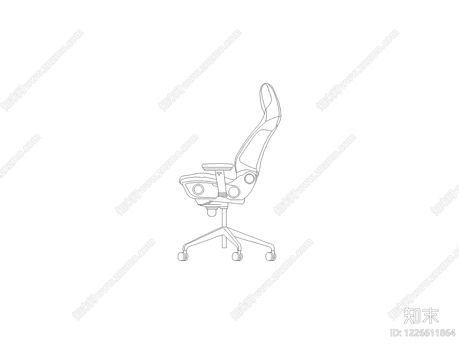 椅子cad施工图下载【ID:1226611864】