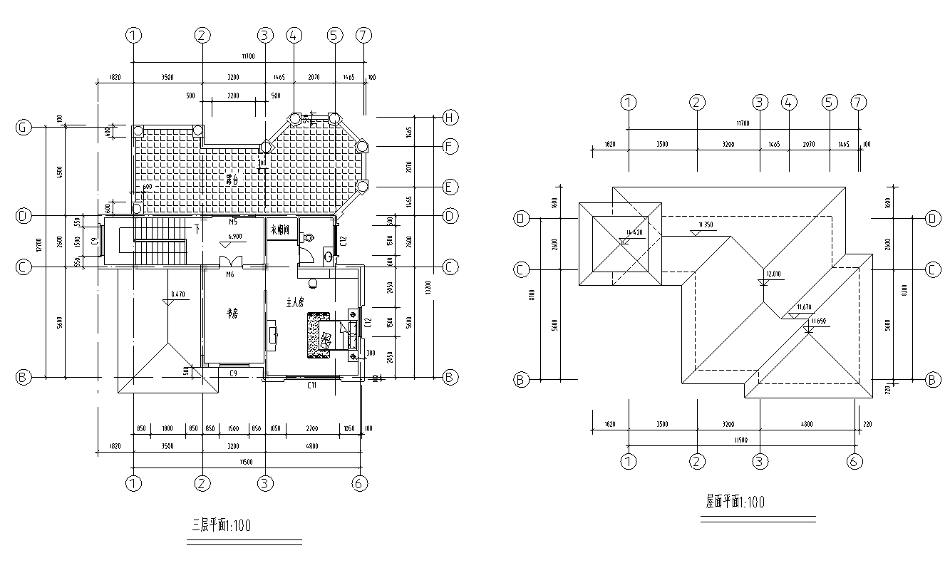 三层独栋别墅建筑施工图设计施工图下载【ID:149888136】