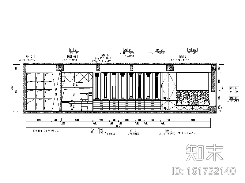 现代风格小巨蛋办公室设计CAD施工图（含实景图）cad施工图下载【ID:161752140】