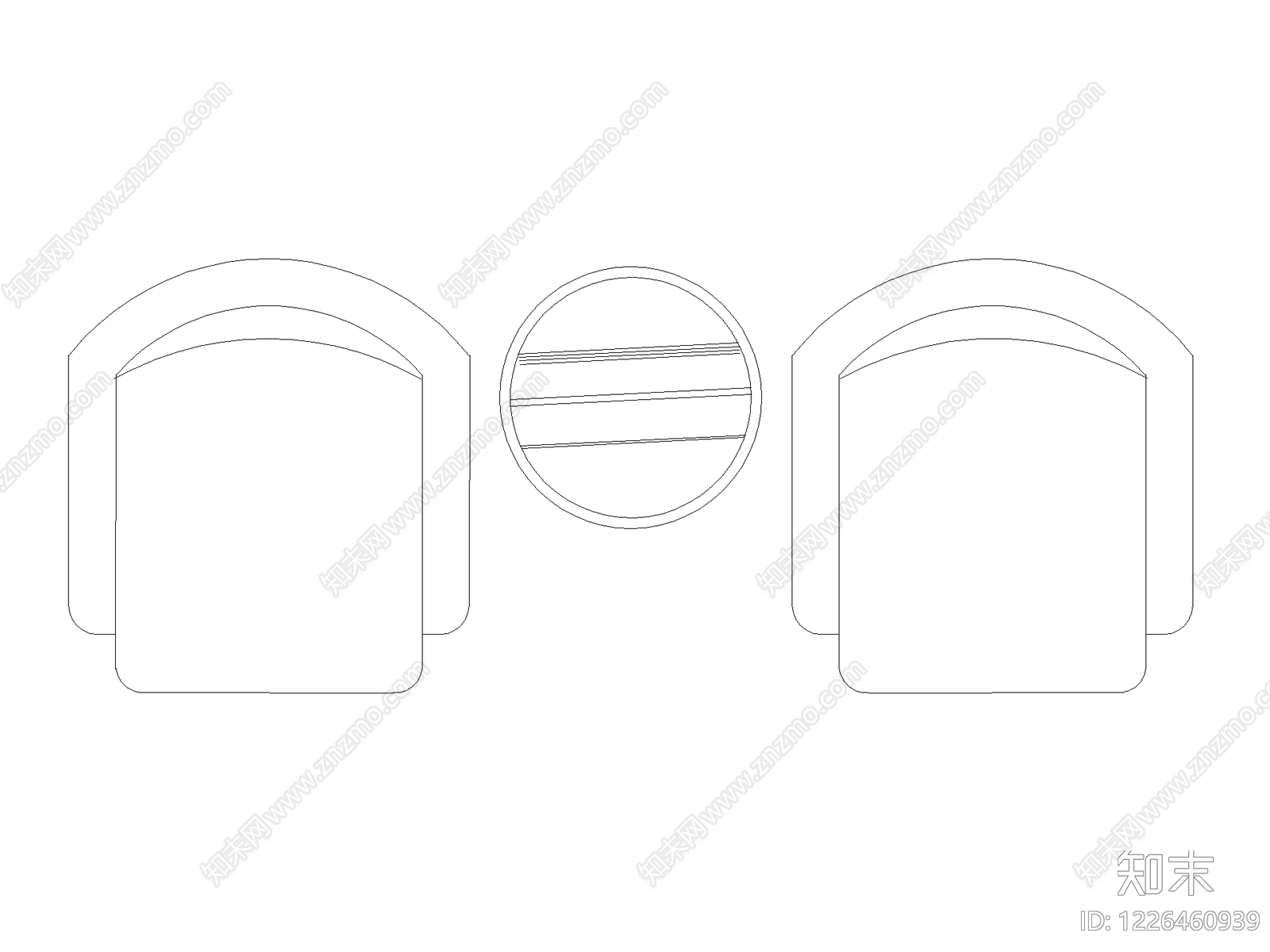 沙发cad施工图下载【ID:1226460939】