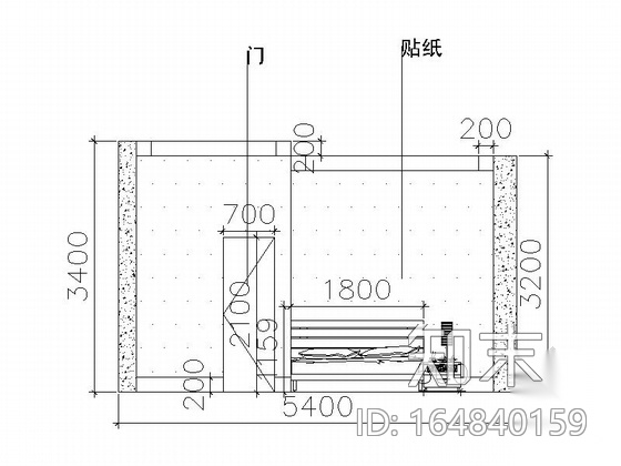 [学生作品]时尚现代快捷宾馆装修施工图（含效果）施工图下载【ID:164840159】