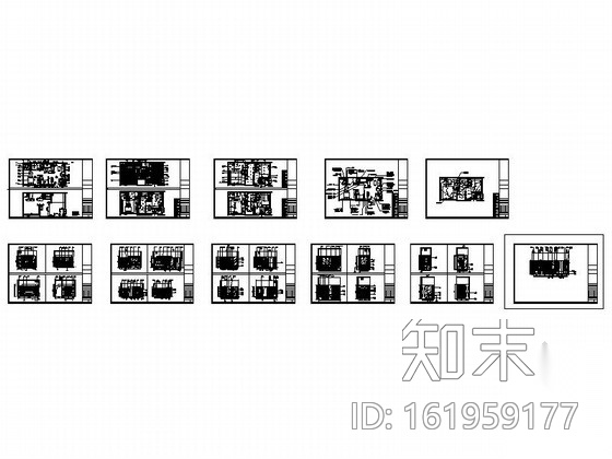 [重庆]现代简约酒店超级豪华套房室内设计施工图cad施工图下载【ID:161959177】