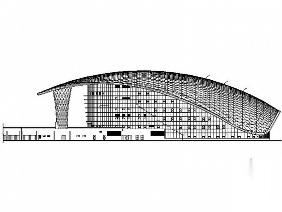 [四川]某现代五项赛事中心游泳击剑馆建筑施工图施工图下载【ID:165935196】