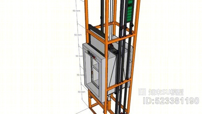 厨房电梯SU模型下载【ID:523381190】