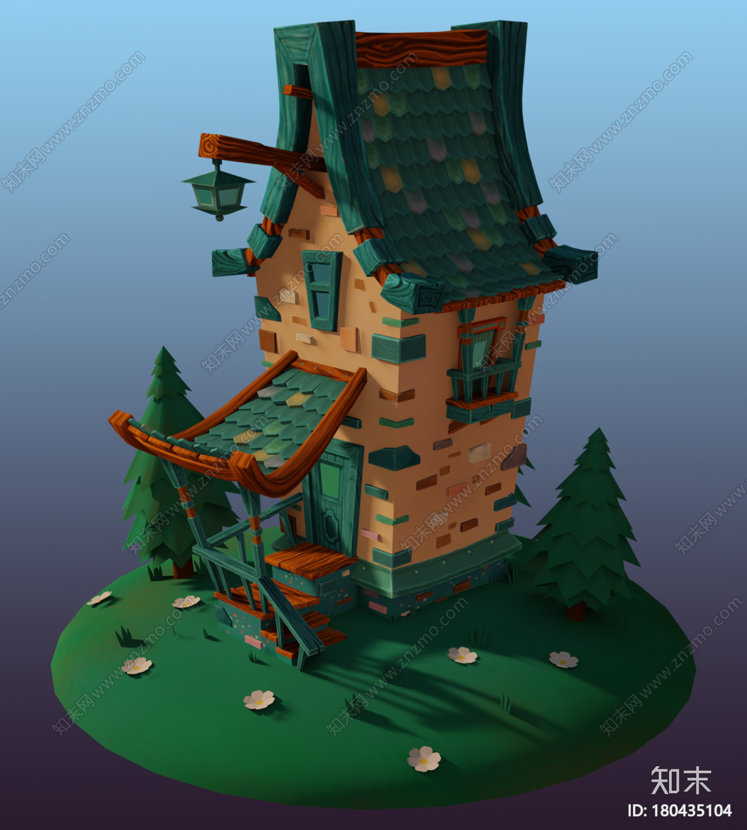 魔法森林小屋CG模型下载【ID:180435104】