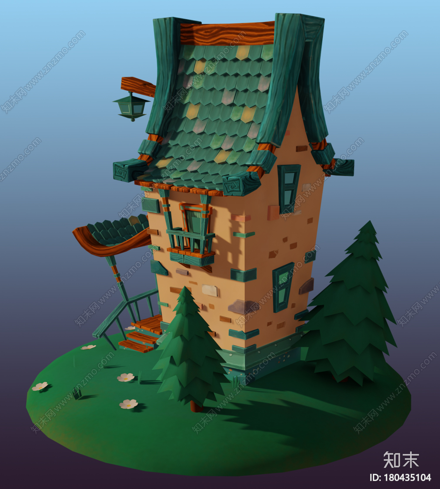 魔法森林小屋CG模型下载【ID:180435104】