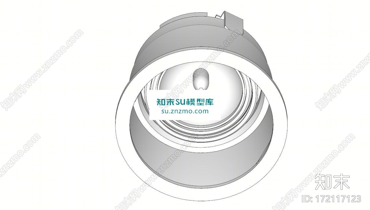 吊顶筒灯SU模型下载【ID:172117123】