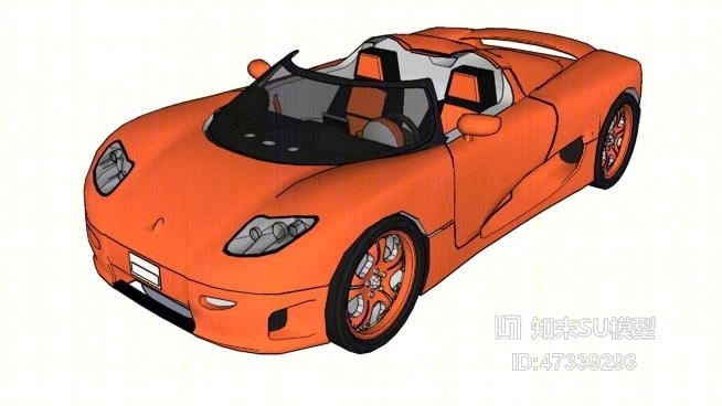 科尼赛克CC8S蜘蛛（敞篷车）SU模型下载【ID:47339293】