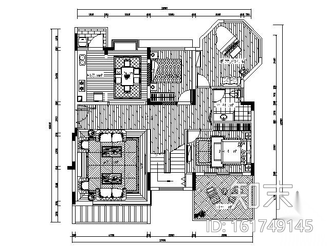 [深圳]西欧风情双层别墅施工图（含效果）cad施工图下载【ID:161749145】