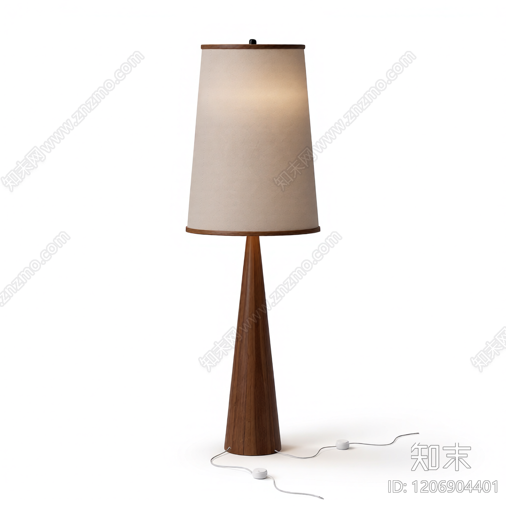 木质底座台灯3D模型下载【ID:1206904401】