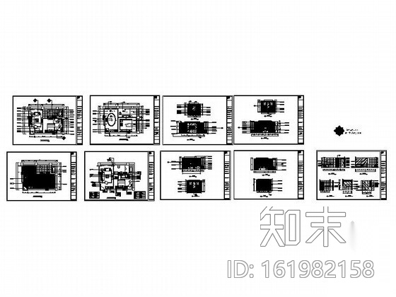 某大酒店简洁套房室内装修图cad施工图下载【ID:161982158】