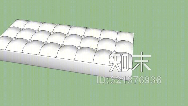 方簇绒床SU模型下载【ID:321376936】