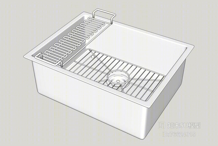 洗菜池水槽SU模型下载【ID:76624015】
