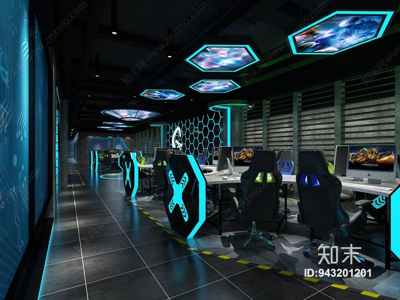 现代网吧3D模型下载【ID:943201201】