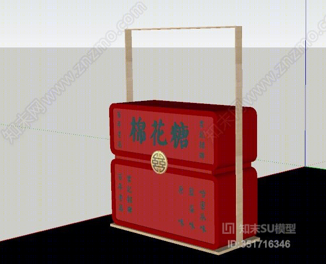 中式风格陈列柜SU模型下载【ID:351716346】