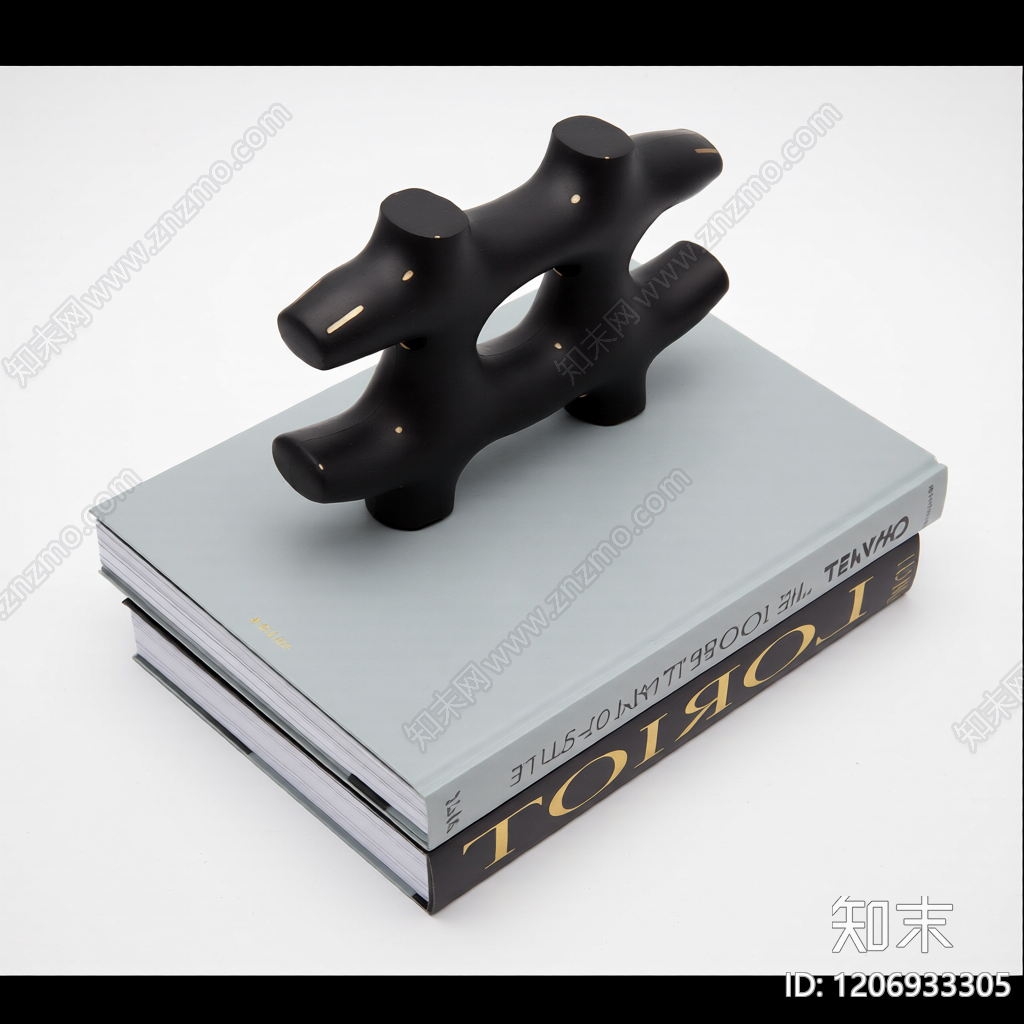 黑色抽象雕塑装饰3D模型下载【ID:1206933305】