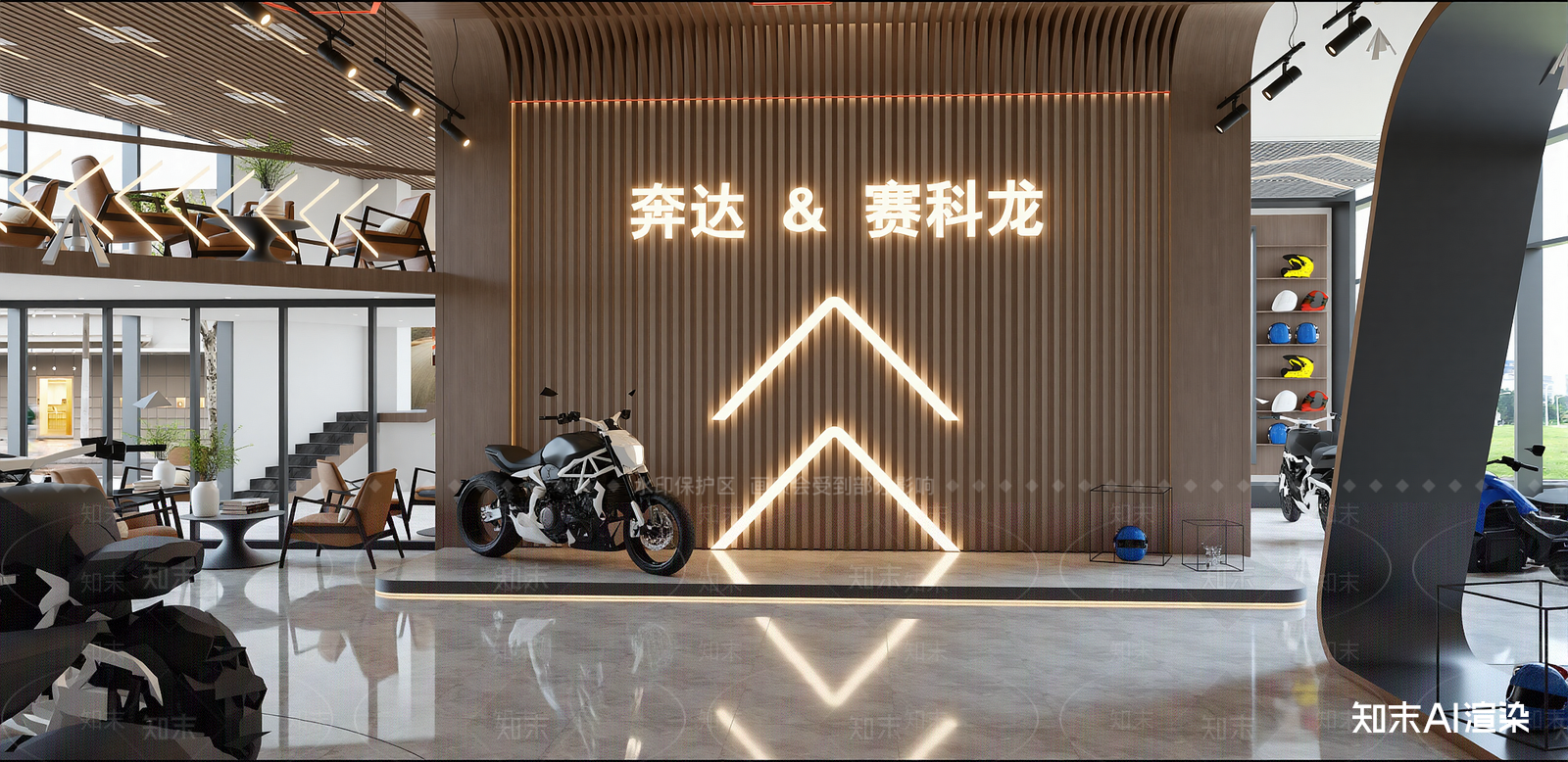 现代汽车4S店SU模型草图
