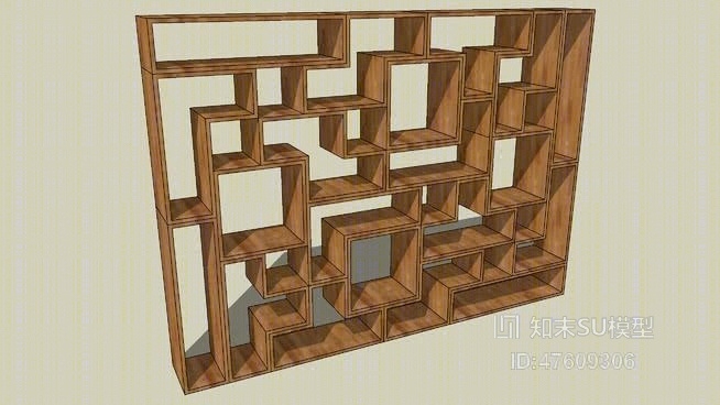 书架SU模型下载【ID:719318049】