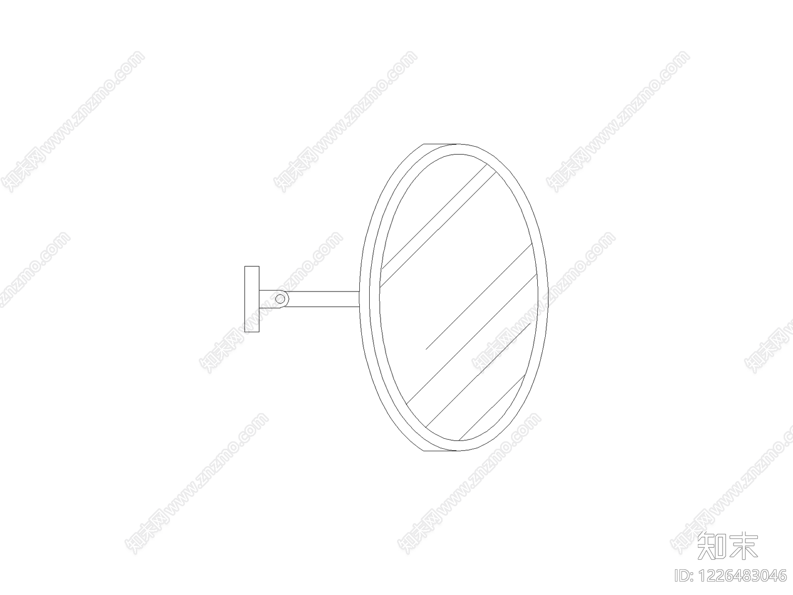 刮胡镜cad施工图下载【ID:1226483046】