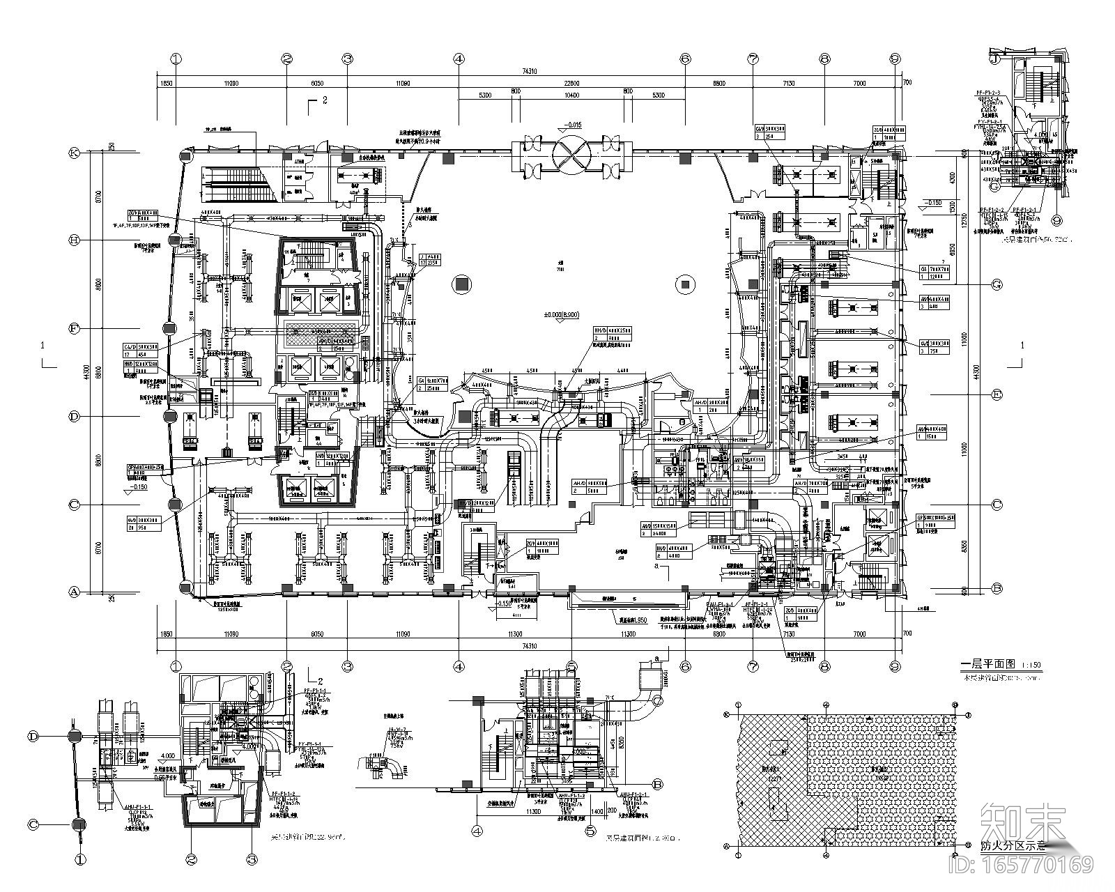 万达广场五星级酒店暖通设计施工图施工图下载【ID:165770169】