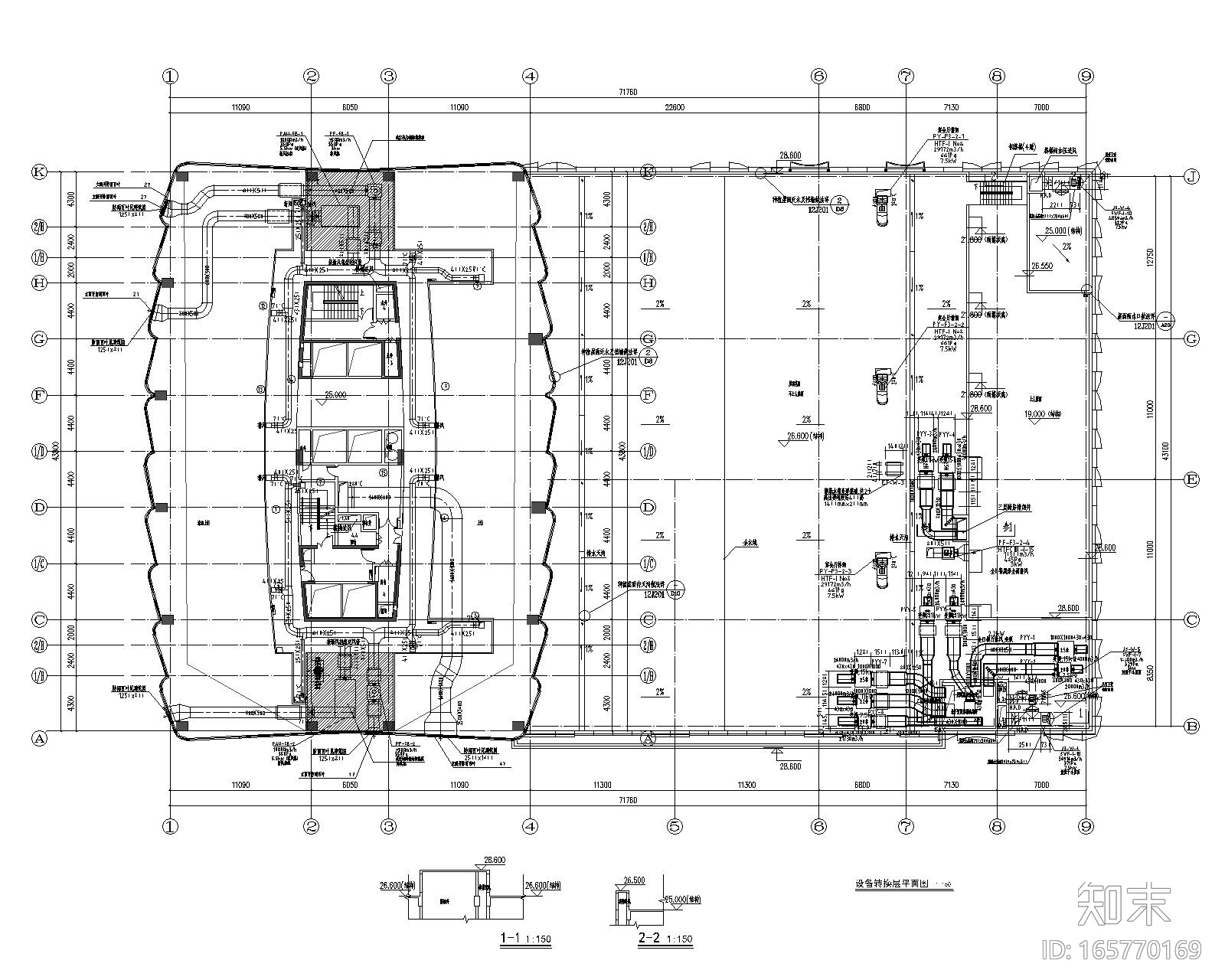 万达广场五星级酒店暖通设计施工图施工图下载【ID:165770169】