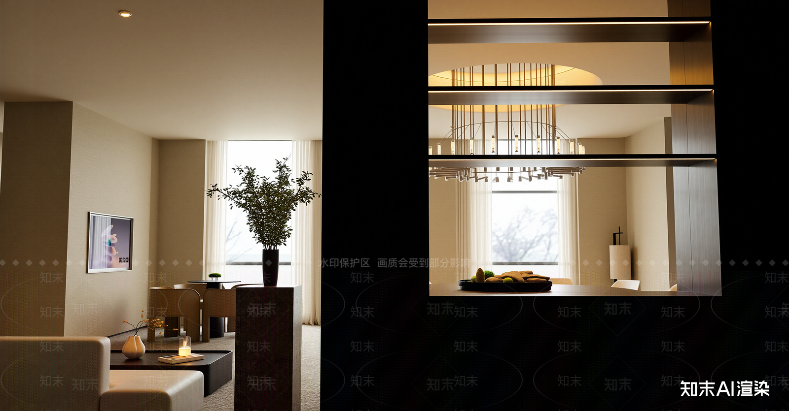 侘寂包厢SU模型下载【ID:1216047132】