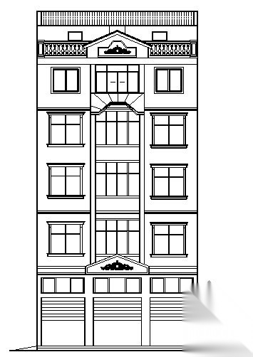 某五层小型商住楼建筑施工图施工图下载【ID:168324159】