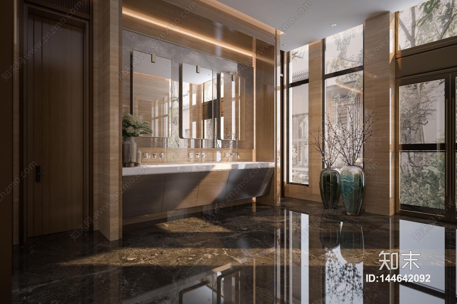 现代工装卫生间3D模型下载【ID:144642092】