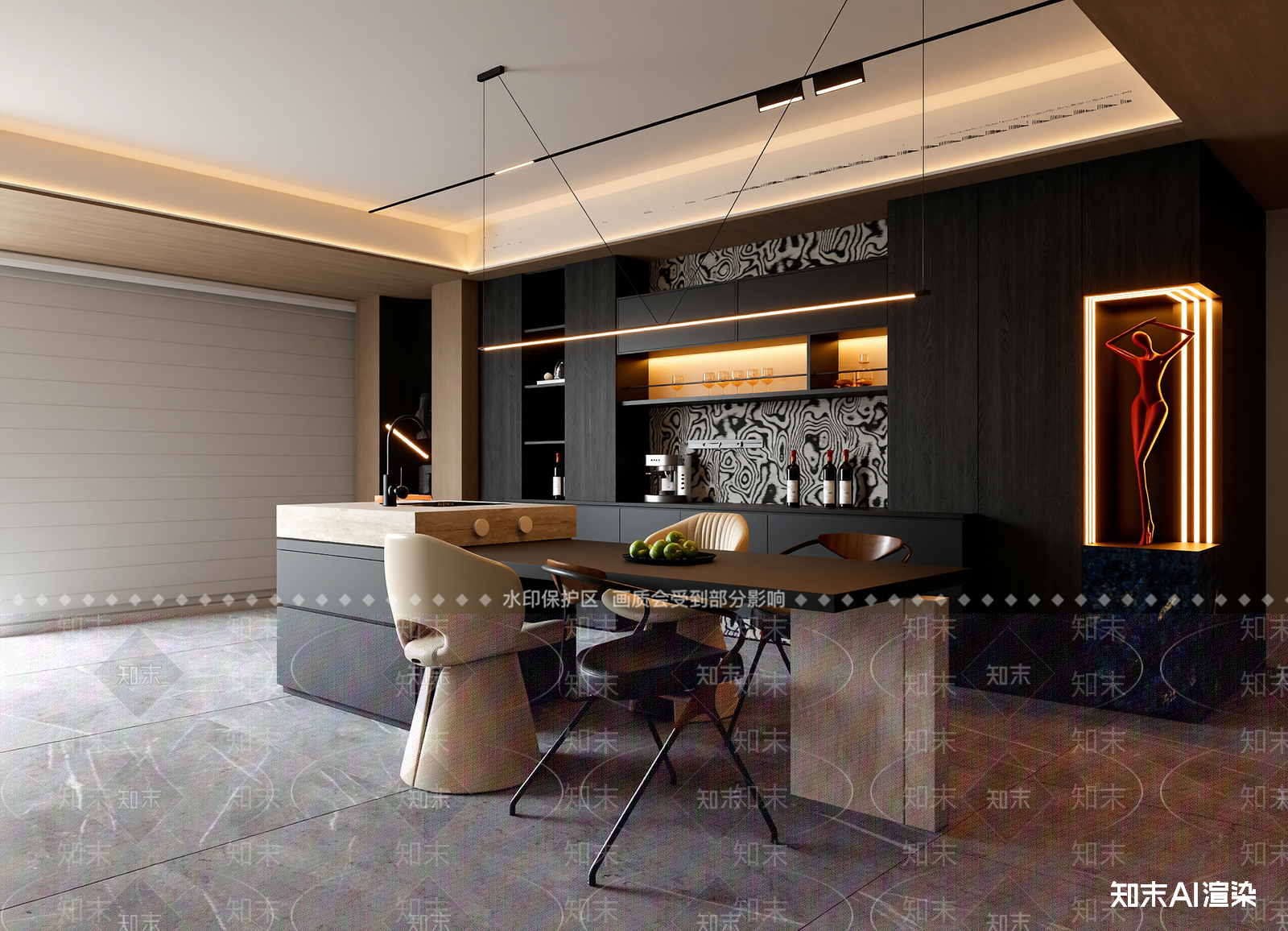 意式酒店餐厅3D模型下载【ID:1215154815】