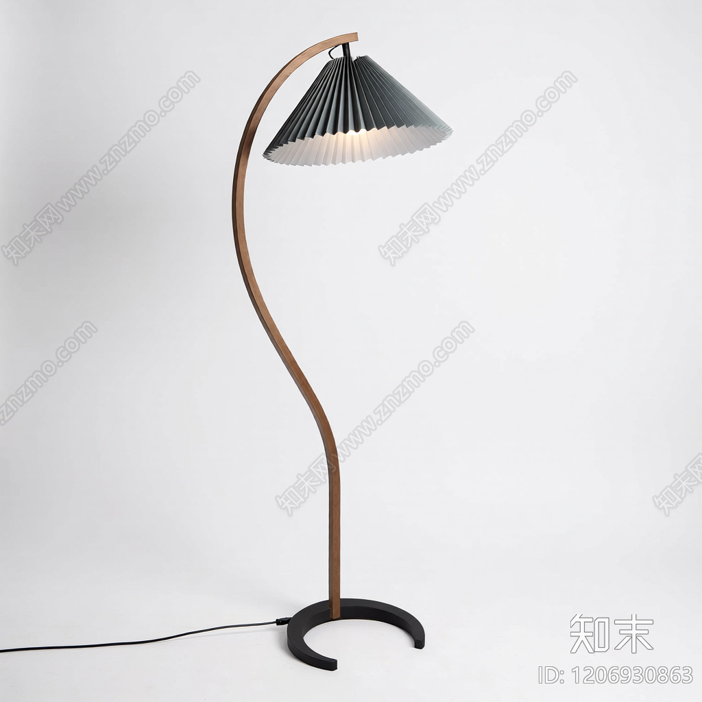 折扇灯落地灯3D模型下载【ID:1206930863】