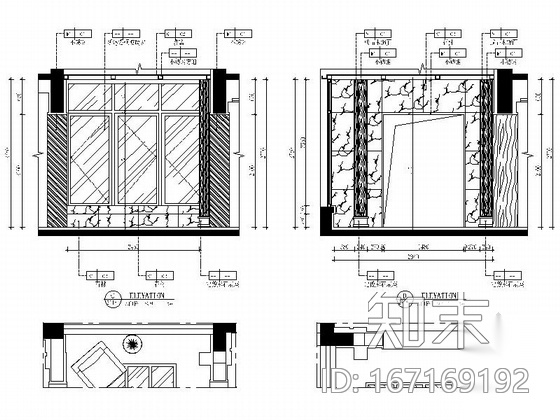 [浙江]新城区风景合院新中式三层别墅室内装修施工图cad施工图下载【ID:167169192】