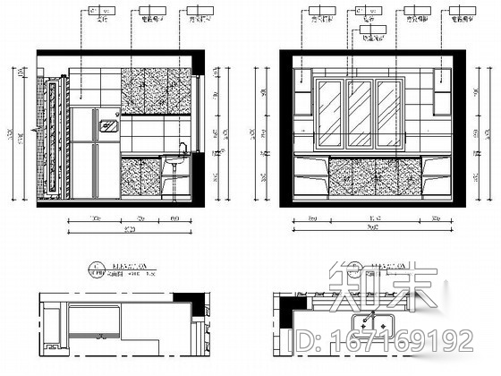 [浙江]新城区风景合院新中式三层别墅室内装修施工图cad施工图下载【ID:167169192】