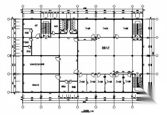 某学校学生食堂建筑设计施工图cad施工图下载【ID:166570144】