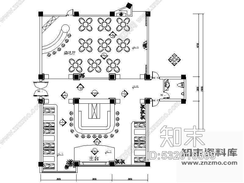 施工图精致小酒吧装饰图施工图下载【ID:532016509】