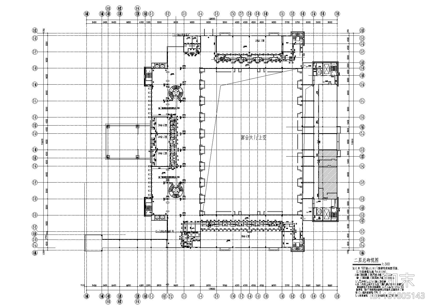 [广东]生态园林主题会议酒店施工图+实景图cad施工图下载【ID:161805143】