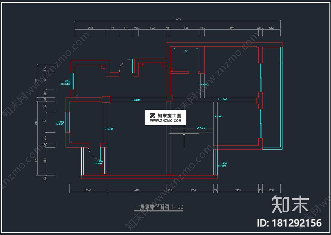 现代三层别墅CAD设计施工图cad施工图下载【ID:181292156】