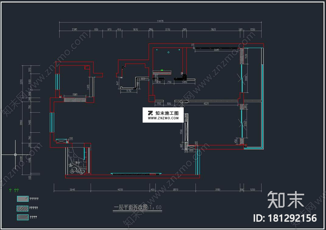 现代三层别墅CAD设计施工图cad施工图下载【ID:181292156】