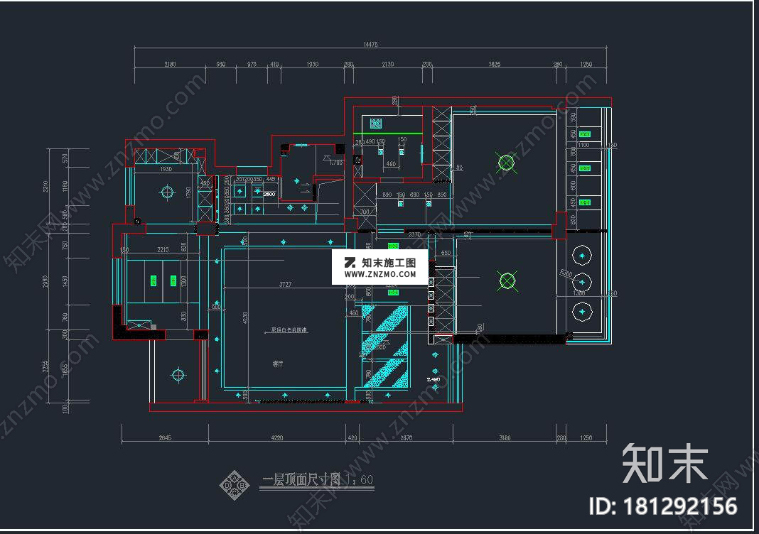 现代三层别墅CAD设计施工图cad施工图下载【ID:181292156】