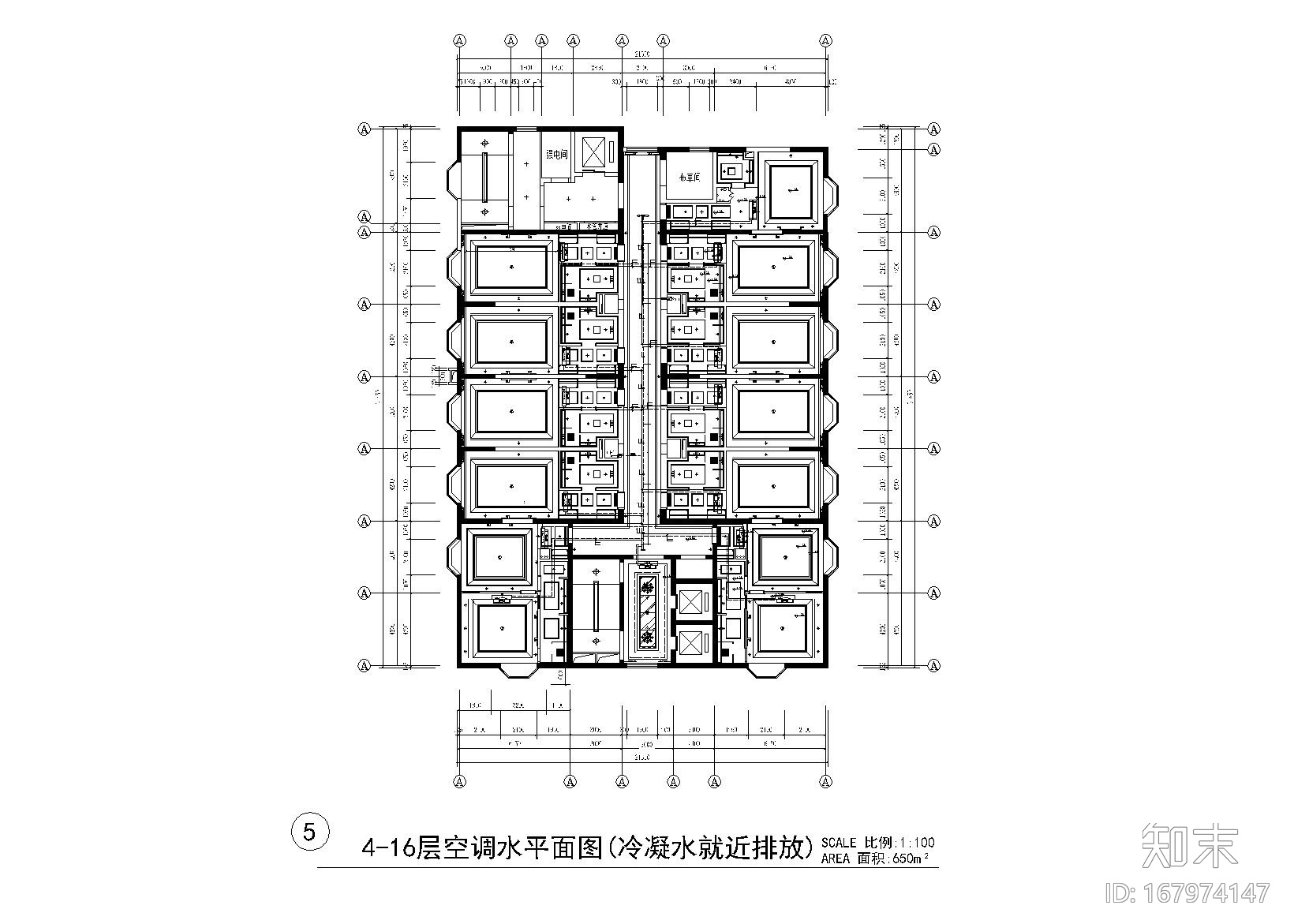 上海某酒店风冷热泵设计图（含机房及配电）施工图下载【ID:167974147】