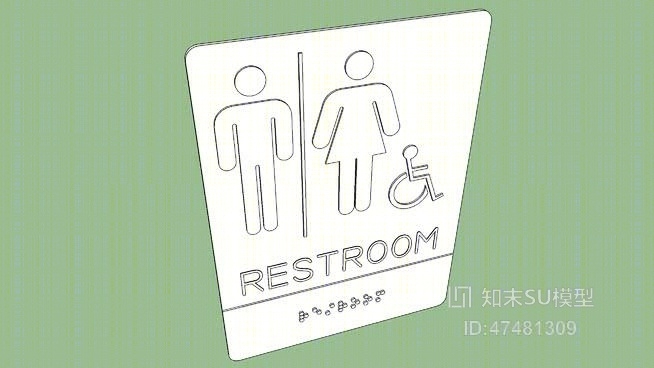 指示牌SU模型下载【ID:418040995】