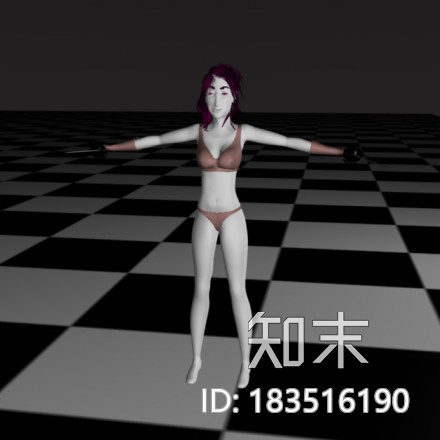 简单内衣女性CG模型下载【ID:183516190】