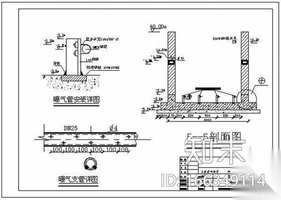 某养猪厂废水处理工程图纸cad施工图下载【ID:166349114】