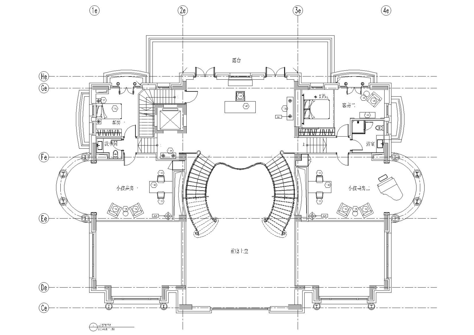 [上海]梁志天_浦东花木路李公館别墅施工图施工图下载【ID:160103192】