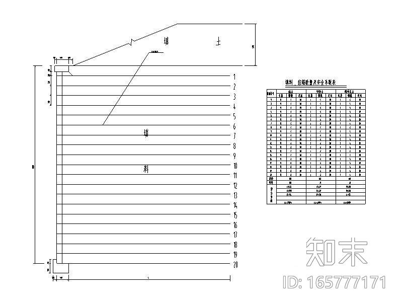 加筋挡土墙工程图集CADcad施工图下载【ID:165777171】