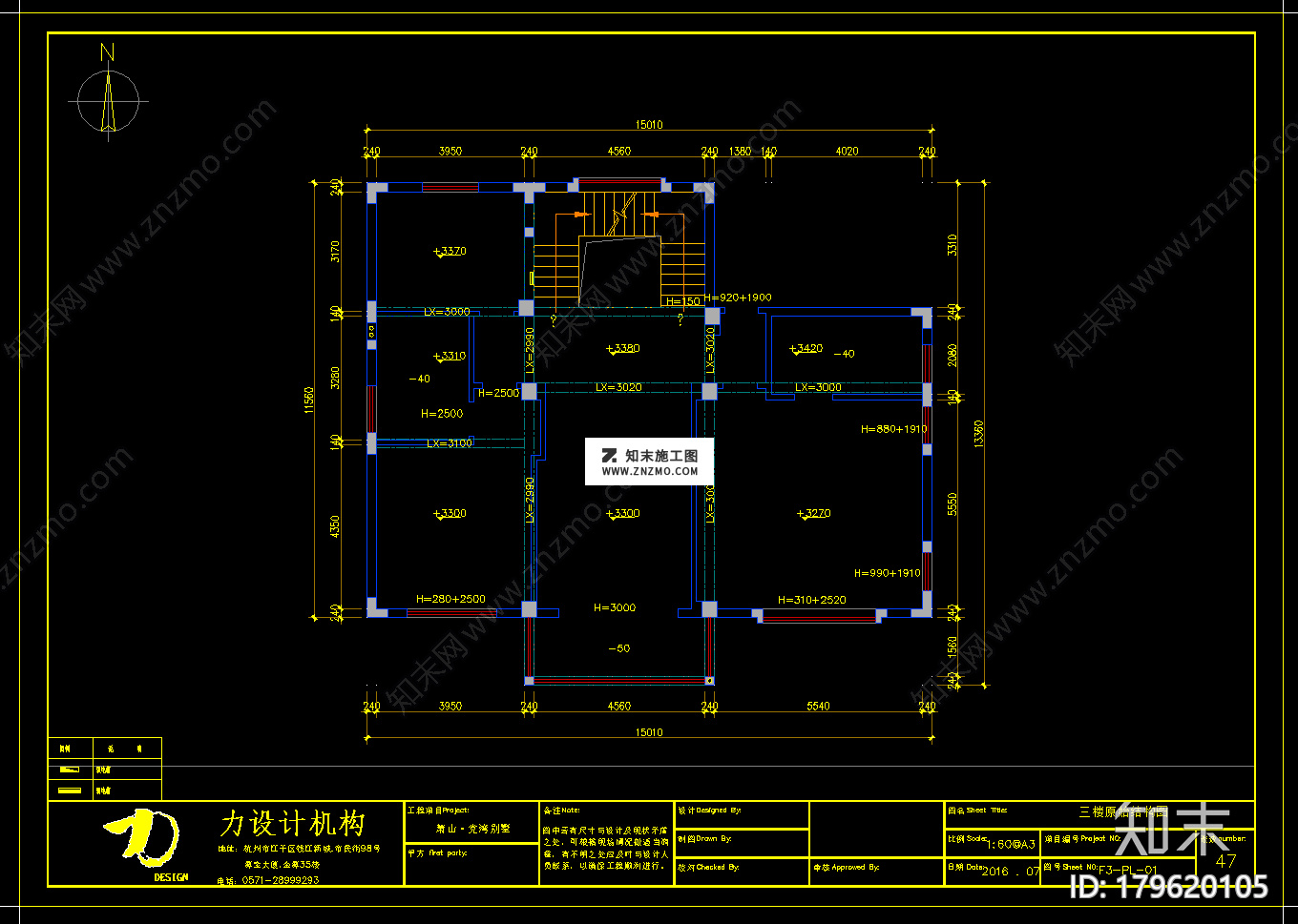 新中式别墅CAD施工图cad施工图下载【ID:179620105】