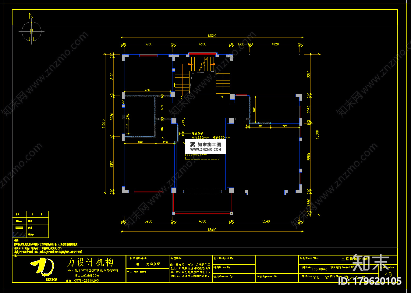 新中式别墅CAD施工图cad施工图下载【ID:179620105】